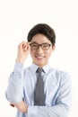 Asian male student with glasses Royalty Free Stock Photo