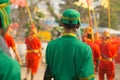 Asian Man in Ancient Thai Military Dress.