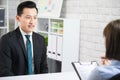 Asian man in job interview Royalty Free Stock Photo