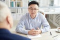 Asian Man at Job Interview Royalty Free Stock Photo