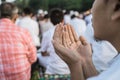 Asian man pray Eid prayer Royalty Free Stock Photo