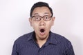 Asian Man Shocked with Mouth Open Royalty Free Stock Photo