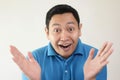 Asian Man Shocked with Mouth Open Royalty Free Stock Photo