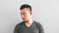 Asian man side face. Royalty Free Stock Photo