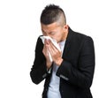 Asian man sneeze Royalty Free Stock Photo