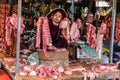 Asian meat market girl Royalty Free Stock Photo