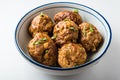 Asian Meatballs on Isolated Background