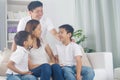 Asian mixed race family Royalty Free Stock Photo