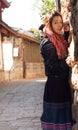 Asian model with different pose in lijiang old town, the world heritage sitE