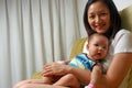 Asian mother and baby Royalty Free Stock Photo