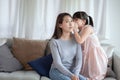 Asian mother feel happiness during playing her cute daughter
