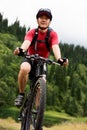Asian mountain biker