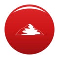 Asian mountain icon vector red