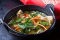 Asian mushroom soup Royalty Free Stock Photo