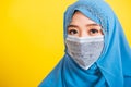 Asian Muslim Arab young woman wear veil hijab Royalty Free Stock Photo