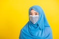 Asian Muslim Arab young woman wear veil hijab Royalty Free Stock Photo