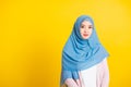 Asian Muslim Arab young woman wear veil hijab Royalty Free Stock Photo