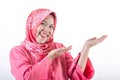 Asian muslimah business woman wearing friendly smile