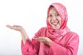 Asian muslimah business woman wearing friendly smile