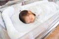 Asian newborn baby in hospital, delivery room Royalty Free Stock Photo