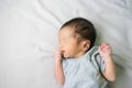 Asian newborn baby in hospital, delivery room Royalty Free Stock Photo