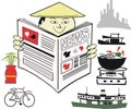 Asian news cartoon