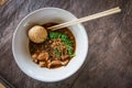 Asian noodle with blood soup Royalty Free Stock Photo