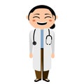 Asian nurse cartoon character