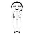 Asian nurse cartoon character