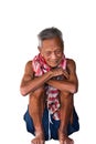 Asian old senior man candid portrait Royalty Free Stock Photo