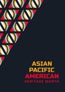 Asian Pacific American Heritage Month. Celebrating the history of Asian America in may. Design for background, poster, banner