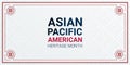 Asian Pacific American Heritage Month - May - horizontal vector banner template. Identity and heritage.