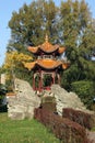 Asian pagoda in the park Royalty Free Stock Photo