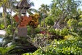 Asian Pagoda Statue at Sunken Gardens in St Petersburg Florida Royalty Free Stock Photo