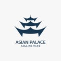 Asian palace building logo design