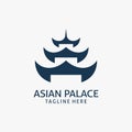 Asian palace building logo design