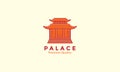 Asian palace logo vector icon design illustration