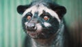 Asian palm civet kept in cage