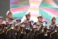 Boys and girls with Indonesian police uniform performs during closing ceremony of the 2018 Asian Para Games