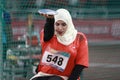 Oman`s Raya Khamis Sulaiyam Al Abri competes in Asian Para Games 2018