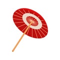 Asian parasol or umbrella icon, isometric 3d style