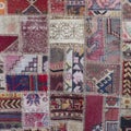 Asian patchwork carpet in Istanbul, Turkey.