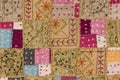 Asian patchwork carpet in Rajasthan, India. Royalty Free Stock Photo