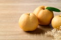 Asian pear or Nashi pear Royalty Free Stock Photo