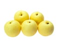 Asian pears in group of 5 Royalty Free Stock Photo