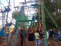 Asian people enjoying swing at village fair events in india January 2020 Royalty Free Stock Photo