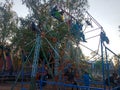 Asian people enjoying swing at village fair events in india January 2020 Royalty Free Stock Photo