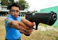 Asian police shooting practice