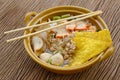 Asian pork noodle in the bowl Royalty Free Stock Photo