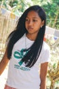 Asian portrait, student girl in school uniform